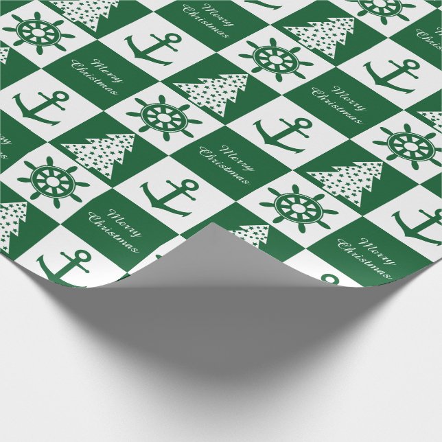 Nautical Christmas Wrapping Paper (Corner)