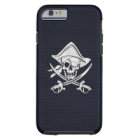 Nautical Chrome Pirate on Carbon Fibre Print