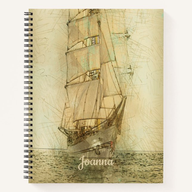 Nautical Classic Ship (Neutral) Notebook (Front)