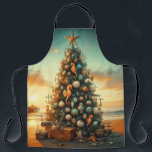 Nautical/Coastal/Christmas tree beach Apron<br><div class="desc">escape</div>