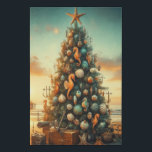 Nautical/Coastal/Christmas tree beach Faux Canvas Print<br><div class="desc">escape</div>