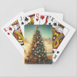 Nautical/Coastal/Christmas tree beach Playing Cards<br><div class="desc">escape</div>