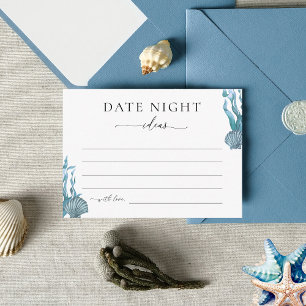 Nautical Coastal Sea Ocean Shell Date Night Ideas Enclosure Card