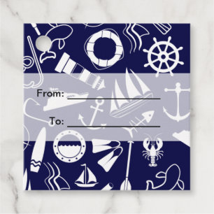 Nautical Coastal Style Gift And Favour Tags