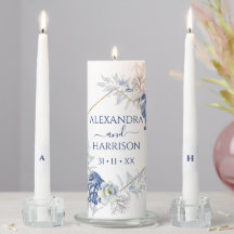 Nautical Coastal Wedding Unity Candle Set