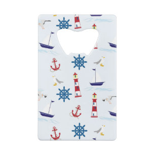 Nautical Collage Credit Card Bottle Opener