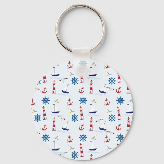 Nautical Collage Keychain (Front)
