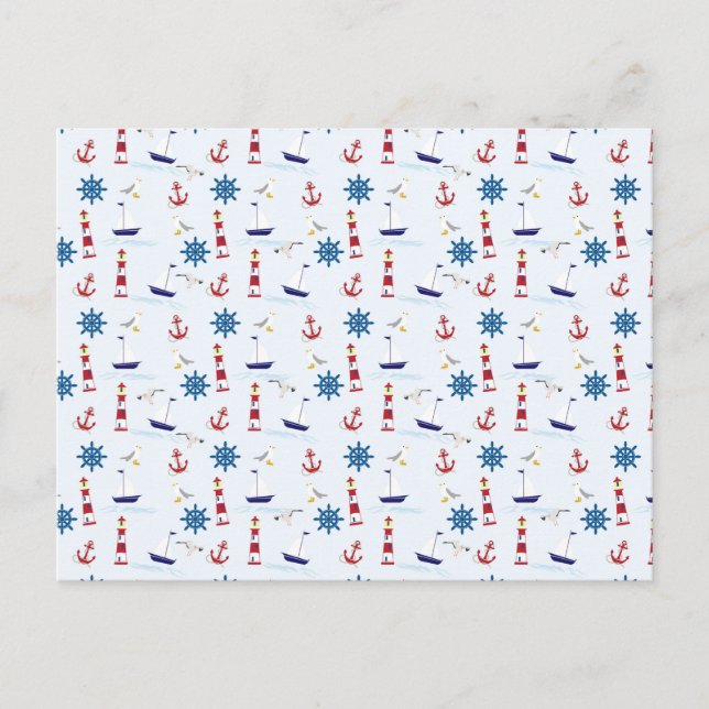 Nautical Collage Postcard (Front)