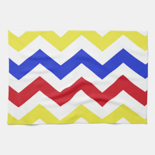 Nautical Coloured Zigzag Pattern Kitchen Towel