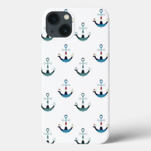 Nautical Colourful Anchors iPhone 13 Case