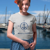 Nautical Compass Anchor Your Boat or Name Gray