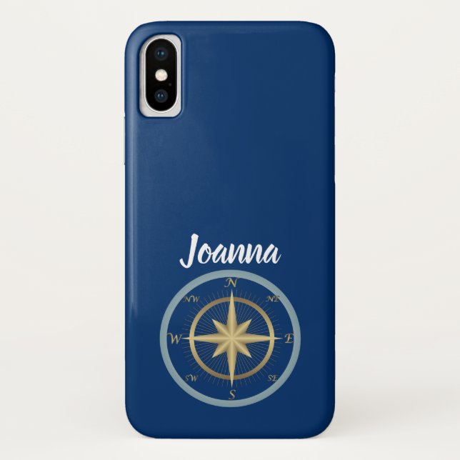 Nautical Compass Case-Mate iPhone Case (Back)