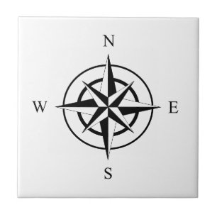 Nautical Compass Face Tile