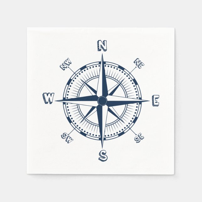 Nautical Compass Napkin (Front)