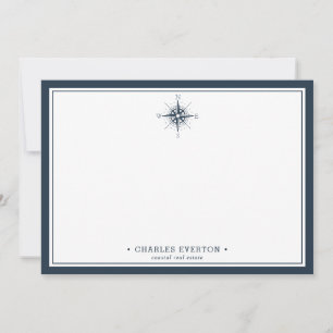 Nautical Compass Personalized Real Estate Broker Card
