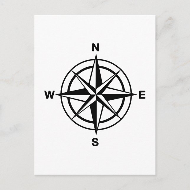 Nautical Compass Postcard (Front)
