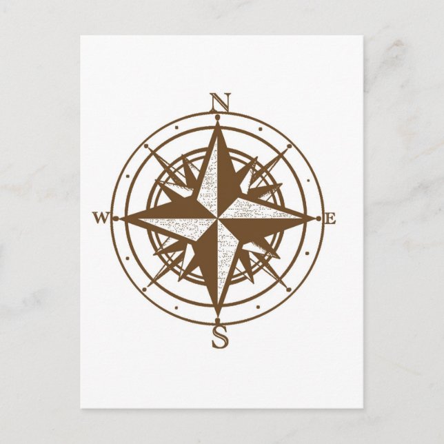 Nautical Compass Postcard (Front)