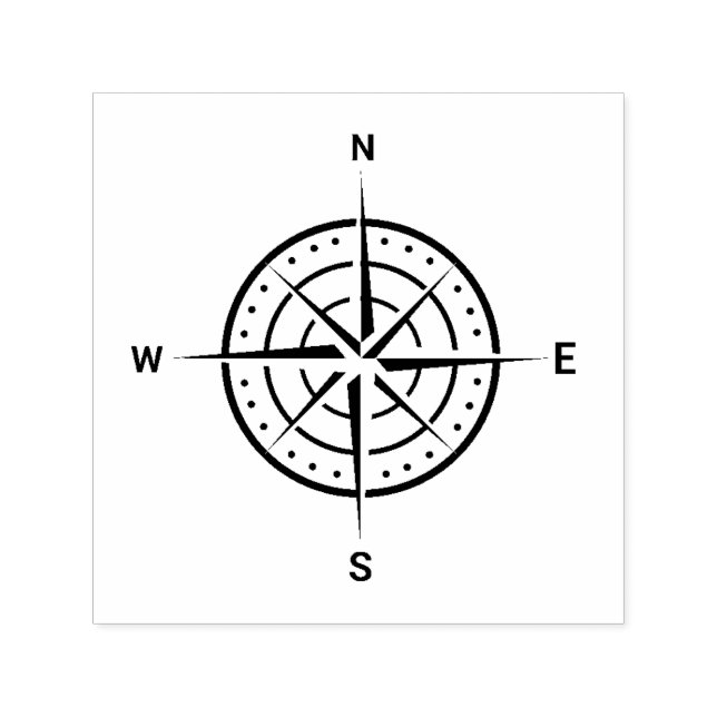 Nautical Compass Self-inking Stamp (Design)