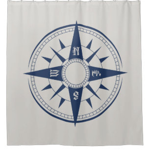 Nautical Compass Shower Curtain