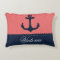 Nautical Coral Pink Navy Blue Anchor Custom Name