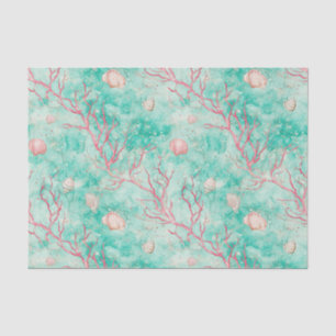 Nautical Coral Starfish Pattern Tissue Paper