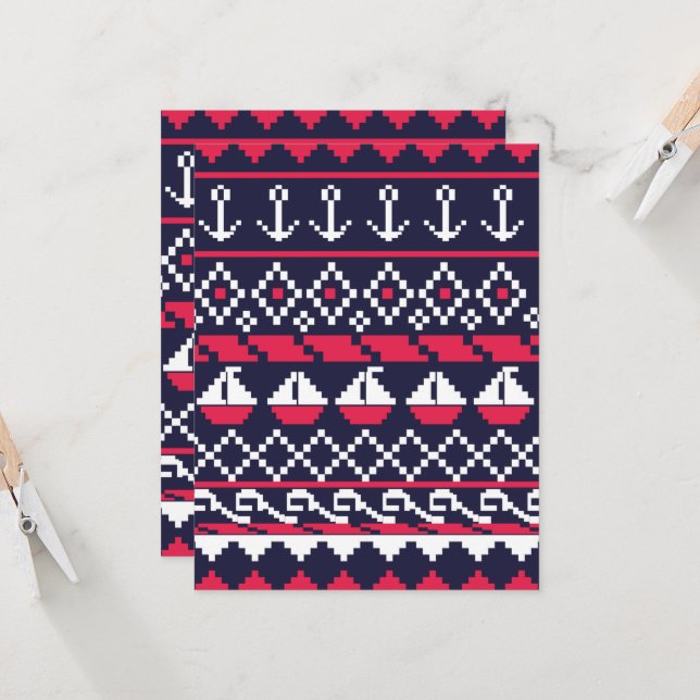 Nautical Cross stitch (Front/Back In Situ)