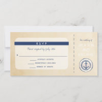 Nautical Cruise Ship Boarding Pass RSVP 2
