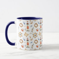 Nautical Customized Name Navy Blue