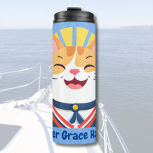 Nautical Cute Cat Gifts for Boat Owners Sailors
