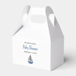 Nautical Cute Sailboat Boy Couples Baby Shower Favor Box
