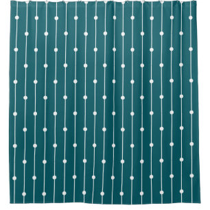 Nautical Dark Teal striped and dotted modern