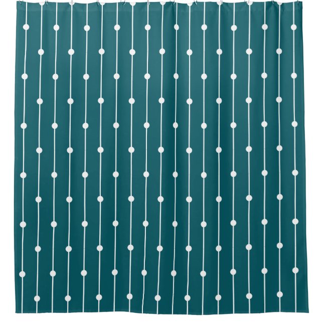 Nautical Dark Teal striped and dotted modern (Front)