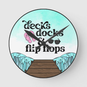 Nautical Deck Round Clock