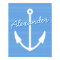 Nautical decor wall poster | personalizable anchor