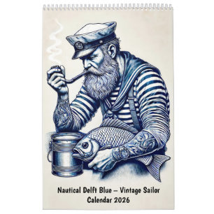 Nautical Delft Blue – Vintage Sailor Calendar
