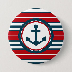Nautical design 3 inch round button