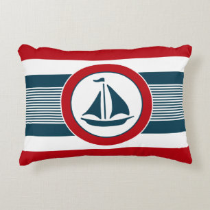 Nautical design accent pillow