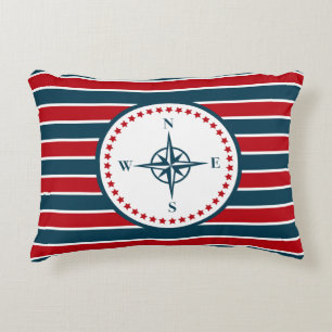 Nautical design accent pillow