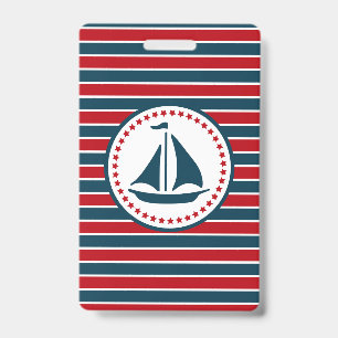 Nautical design badge