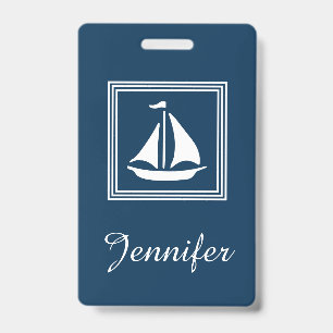 Nautical design badge