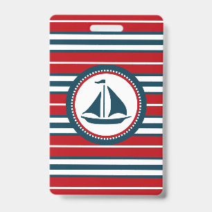Nautical design badge