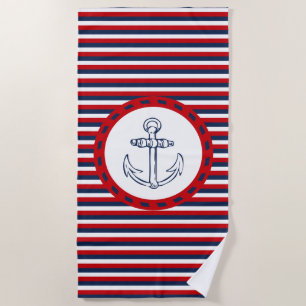 Nautical design beach towel
