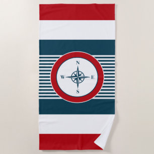 Nautical design beach towel
