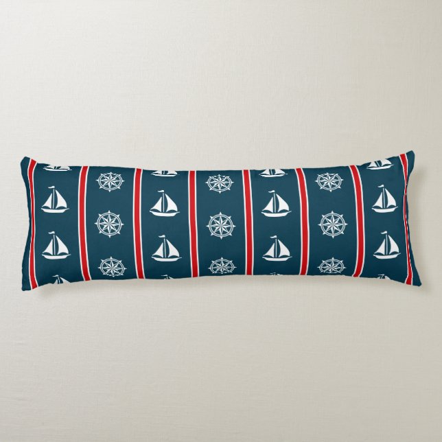 Nautical design body pillow (Back)