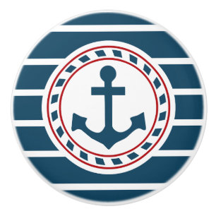 Nautical design ceramic knob