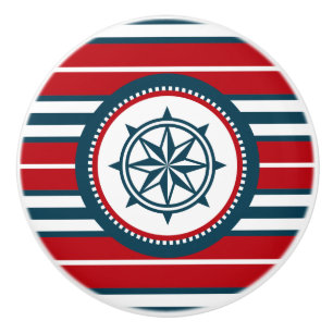 Nautical design ceramic knob