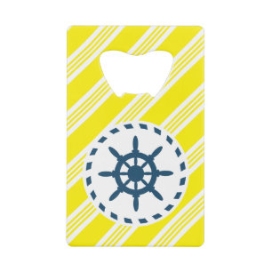 Nautical design credit card bottle opener