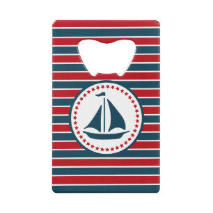 Nautical design credit card bottle opener