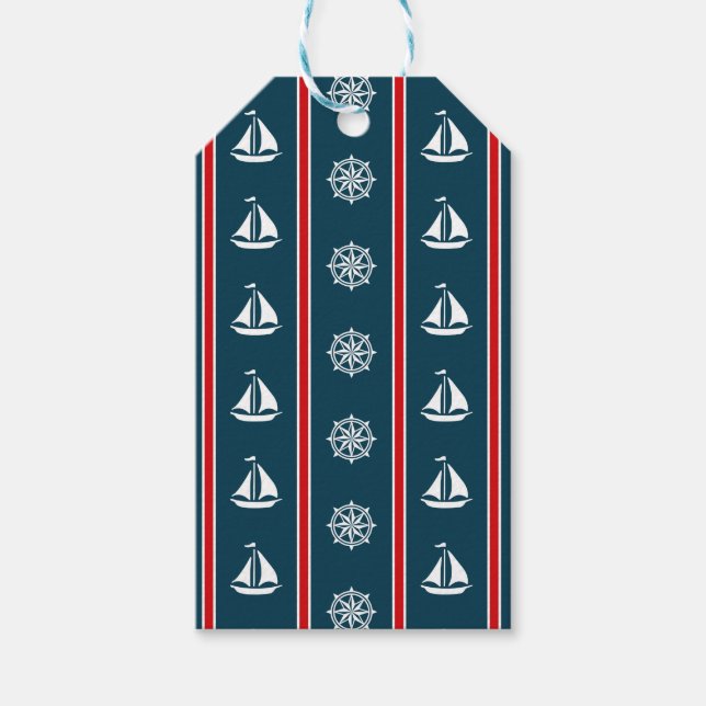 Nautical design gift tags (Front)