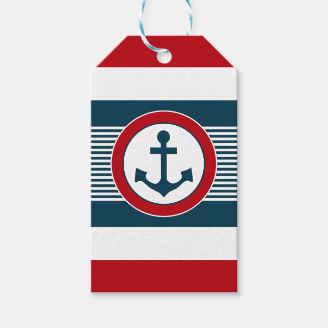 Nautical design gift tags (Front)